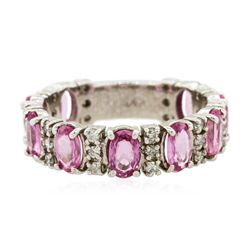 14KT White Gold 1.48ctw Pink Sapphire and Diamond Ring