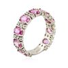 Image 3 : 14KT White Gold 1.48ctw Pink Sapphire and Diamond Ring