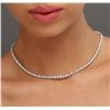 Image 2 : 18KT White Gold 7.61ctw Diamond Necklace