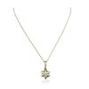Image 2 : 14KT Two-Tone Gold 0.10ctw Diamond Pendant