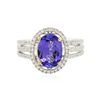 Image 1 : 14KT White Gold 2.14ct Tanzanite and Diamond Ring