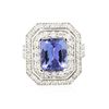 Image 1 : 14KT White Gold 2.74ct Tanzanite and Diamond Ring