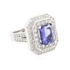 Image 2 : 14KT White Gold 2.74ct Tanzanite and Diamond Ring