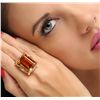 Image 1 : 14KT Yellow Gold 35.61ct Citrine and Diamond Ring