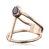 Image 2 : 14KT Rose Gold 0.55ct Sapphire Ring