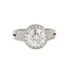 Image 1 : 14KT White Gold 3.87ctw Round Brilliant Cut Diamond Ring