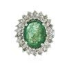 Image 3 : 14KT White Gold 4.68ct Emerald and Diamond Ring