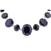 Image 4 : 14KT White Gold 85.76ctw Sapphire Necklace