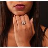Image 4 : 14KT White Gold 0.44ct Citrine and Diamond Ring