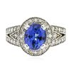 Image 3 : 14KT White Gold 2.64ct Tanzanite and Diamond Ring
