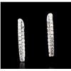 Image 3 : 14KT White Gold 0.69ctw Diamond Earrings