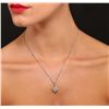 Image 2 : 14KT White Gold 1.57ctw Diamond Pendant With Chain