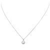 Image 3 : 14KT White Gold 0.93ctw Diamond Pendant With Chain