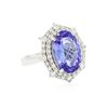 Image 2 : 14KT White Gold 5.20ct Tanzanite and Diamond Ring