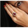 Image 2 : 14KT Yellow Gold 8.16ct Ruby and Diamond Ring