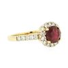Image 2 : 14KT Yellow Gold 1.55ct Ruby and Diamond Ring