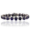 Image 3 : 14KT White Gold 30.21ctw Sapphire and Diamond Bracelet