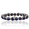 Image 4 : 14KT White Gold 30.21ctw Sapphire and Diamond Bracelet