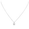 Image 1 : 14KT White Gold 0.92ctw Diamond Pendant With Chain