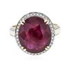 Image 3 : 14KT Yellow Gold 8.66ct Ruby and Diamond Ring