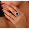 Image 1 : 14KT White Gold 5.42ct Tanzanite and Diamond Ring