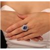 Image 2 : 14KT White Gold 5.42ct Tanzanite and Diamond Ring