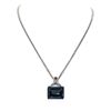 Image 3 : 14KT White Gold 50.96ct Topaz and Diamond Pendant With Chain