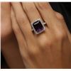 Image 2 : 14KT Yellow Gold 5.81ct Amethyst and Diamond Ring