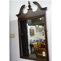 Mahogany Provincial Mirror w/Vase Motif