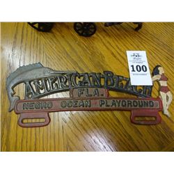 Cast "American Beach" Sign