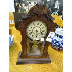 Mahogany 1879 Pendulum Mantel Clock