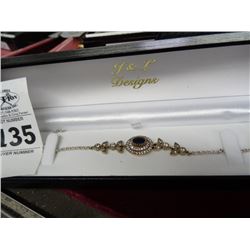 Silver Sapphire Estate Bracelet