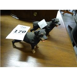 Metal Rotweiller Dog Figures