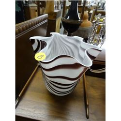 Hand Blown Art Glass Vase - No Shipping