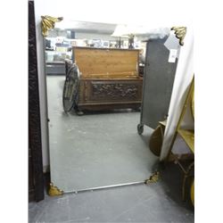 Vintage Mirror w/Ornate Cast Metal Corners