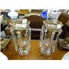 Image 1 : Art Glass Lusters Large Prisms (Pair)