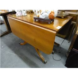 Mahogany Drop Leaf Table w/Brass Feet