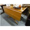 Image 1 : Mahogany Drop Leaf Table w/Brass Feet