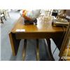 Image 2 : Mahogany Drop Leaf Table w/Brass Feet