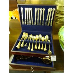 Gold Electro Plated Flatware w/Box