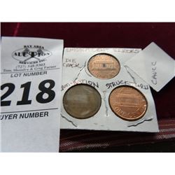 Lincoln Cent Errors (3)