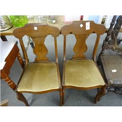 2 Mahogany Harp Back Dining Chairs - 2 Times the Money
