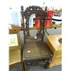 Image 1 : Ornate Carved Gothic Style High Back Chair