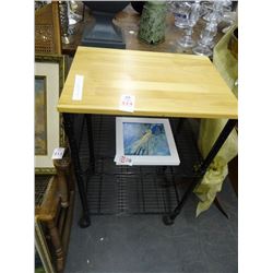 Metro Wood Top Microwave Stand