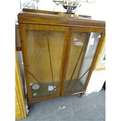 Mahogany Glass 2 Door Cupboard