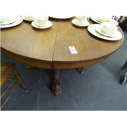Oak Claw Footed Round Table