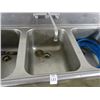 Image 2 : Advance S/S 8' 3-Comp Sink w/Drain Boards