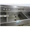 Image 2 : S/S 10' 3-Comp Sink w/Drain Boards