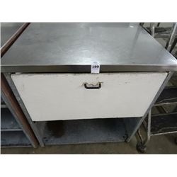 S/S 30" Table w/Backsplash & Storage