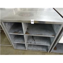 S/S 30" Table w/Backsplash & Storage